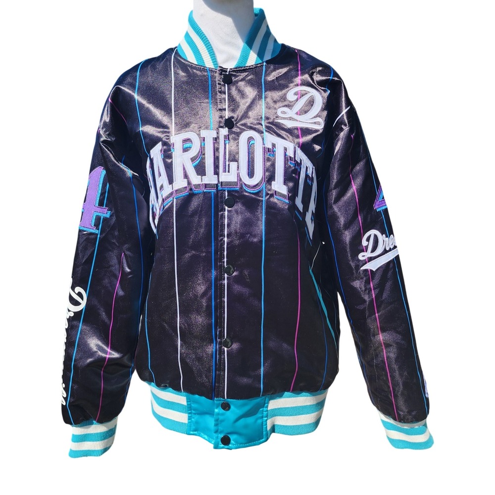 Headgear Classics Jermaine Cole Dreamville Charlotte Satin Varsity Jacket Mens M